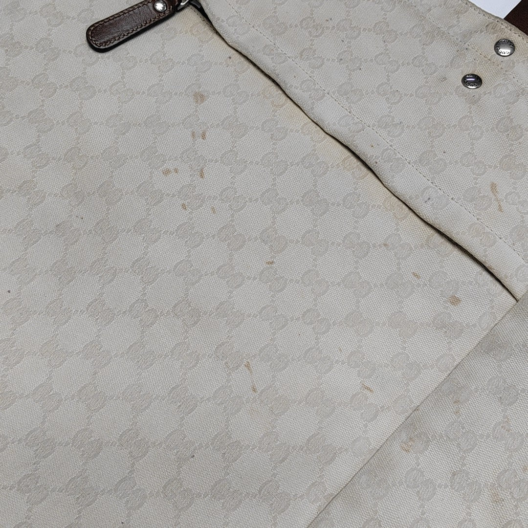 Monogram Canvas Shoulder Bag White