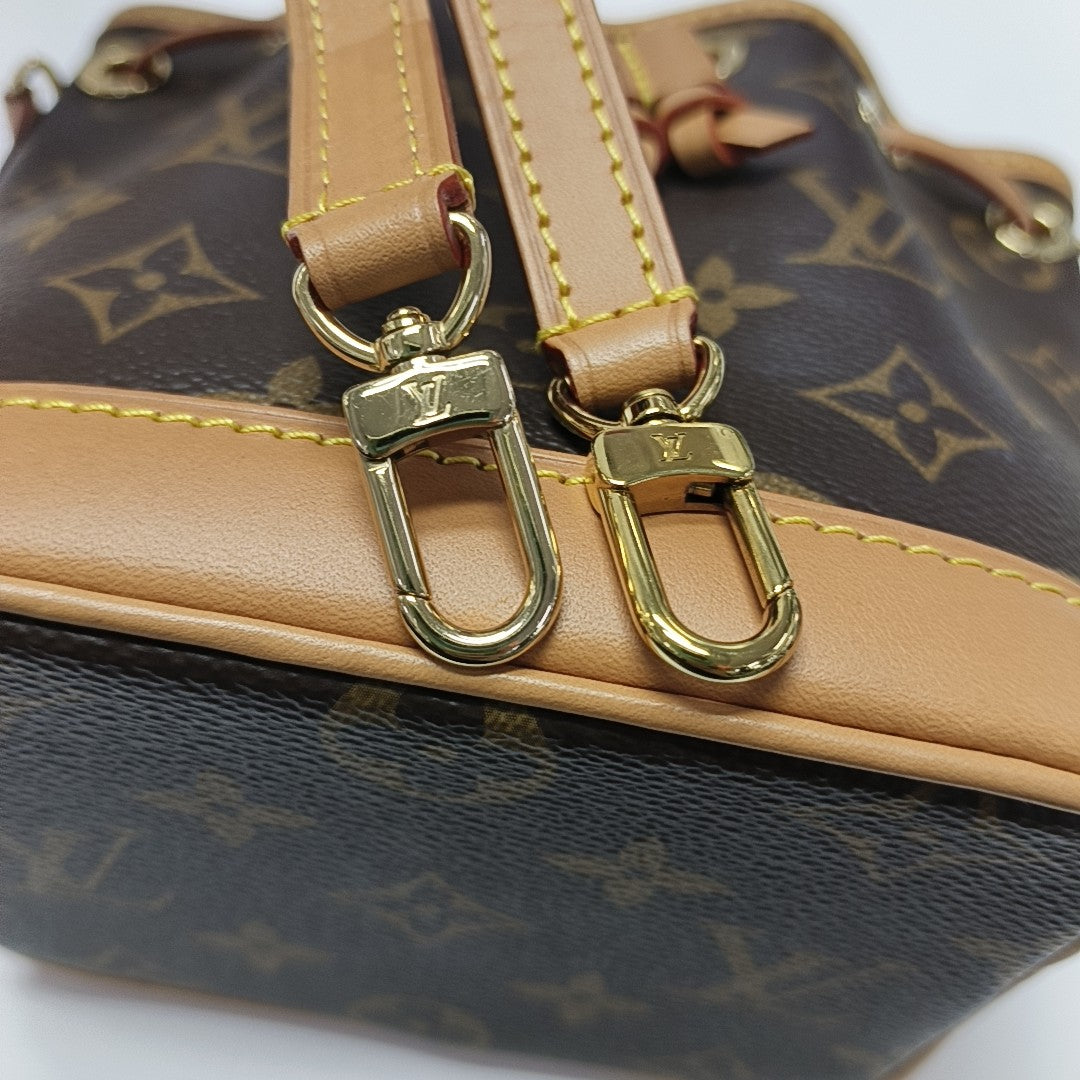 NOÉ Nano Monogram Coated Canvas Brown