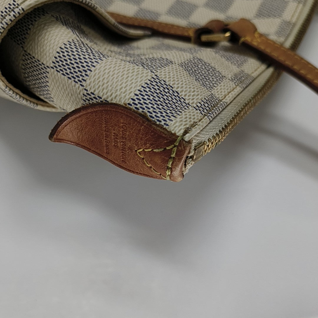 TOTALLY Damier Azur Coated Canvas White