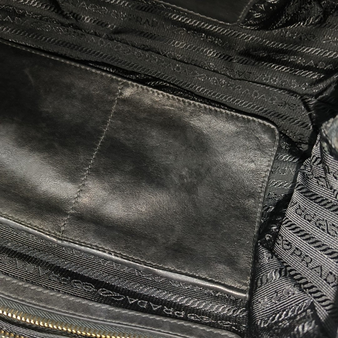 Quilted Calfskin Shoulder Bag Black