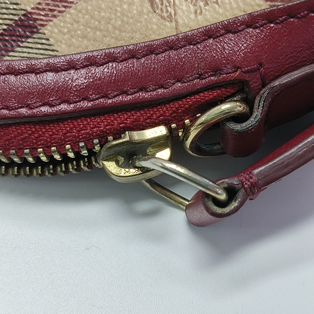 Coated Canvas Shoulder Bag Beige