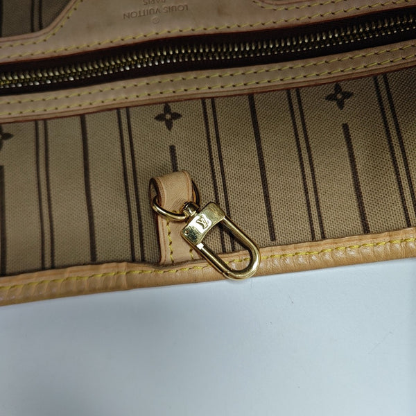 NEVERFULL MM Monogram Coated Canvas Brown