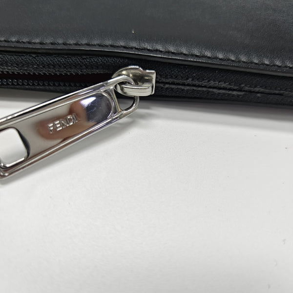 Coated Canvas Shoulder Bag Gray