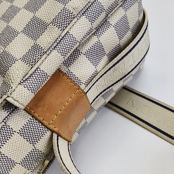 NAVIGLIO Damier Azur Coated Canvas White
