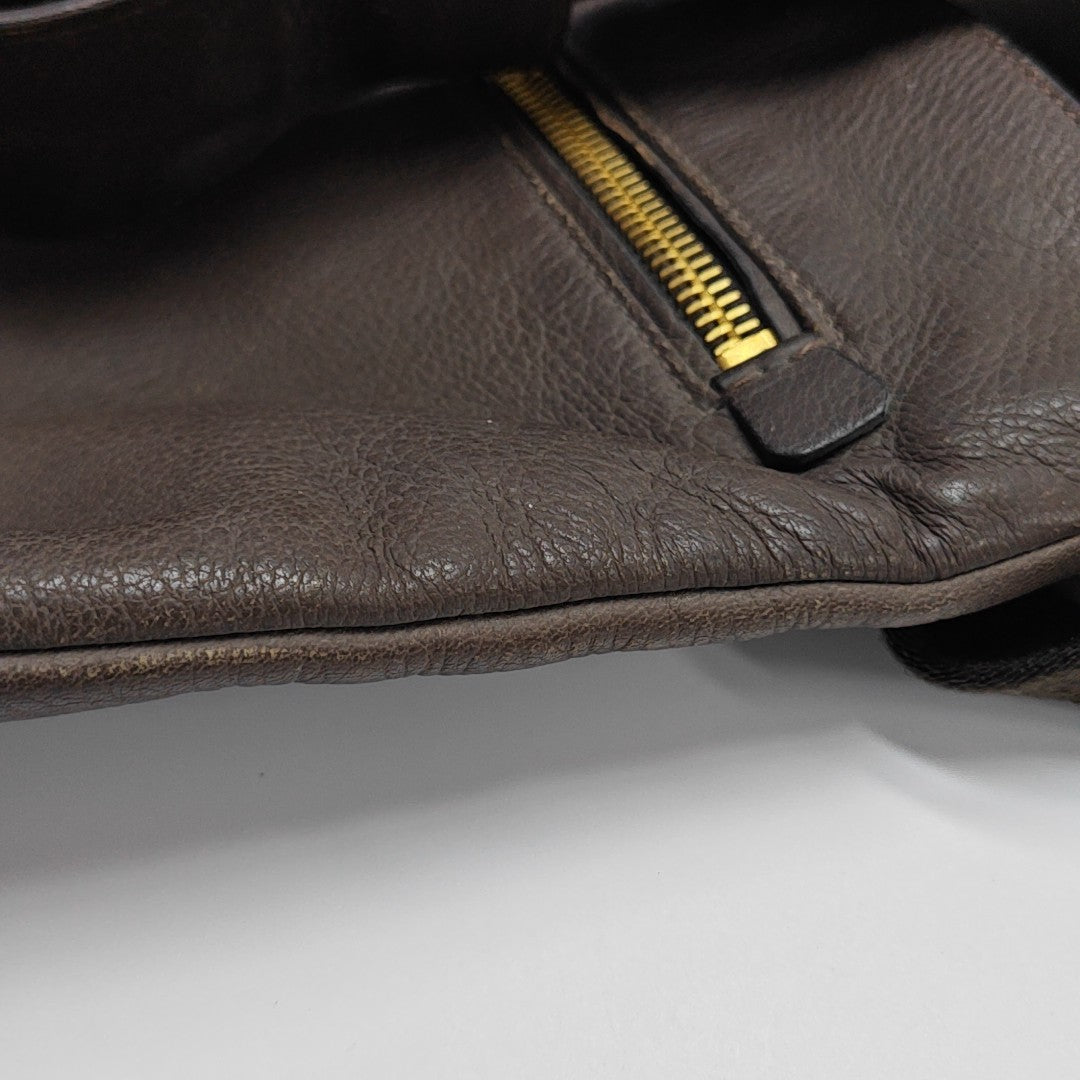 Calfskin Crossbody Bag Brown