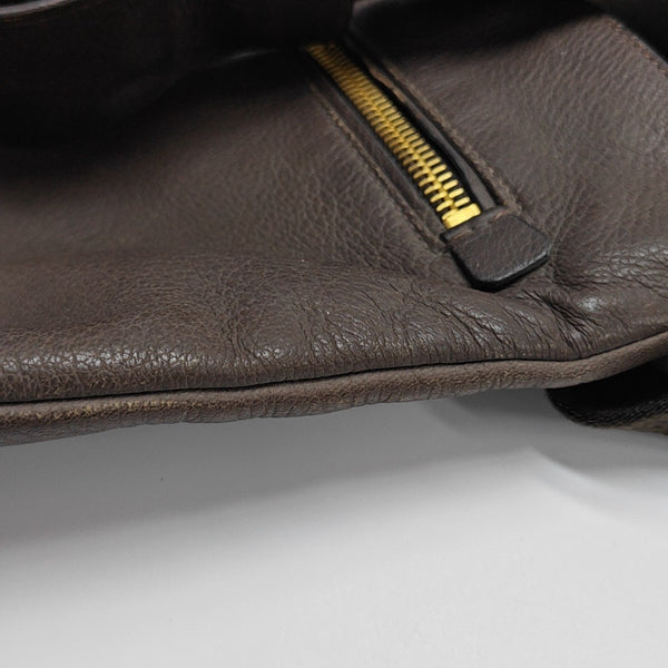 Calfskin Crossbody Bag Brown