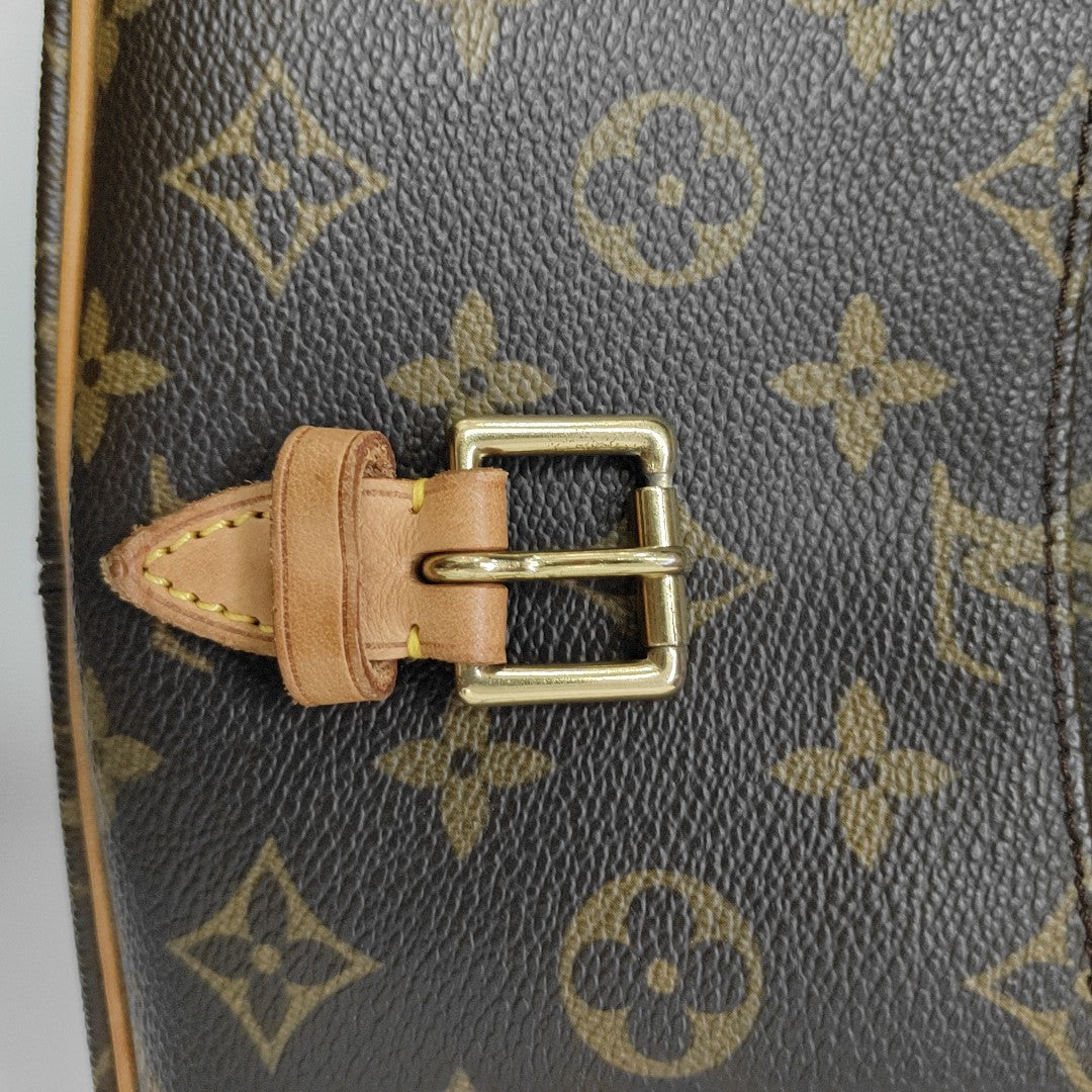 SOLOGNE PM Monogram Coated Canvas Brown