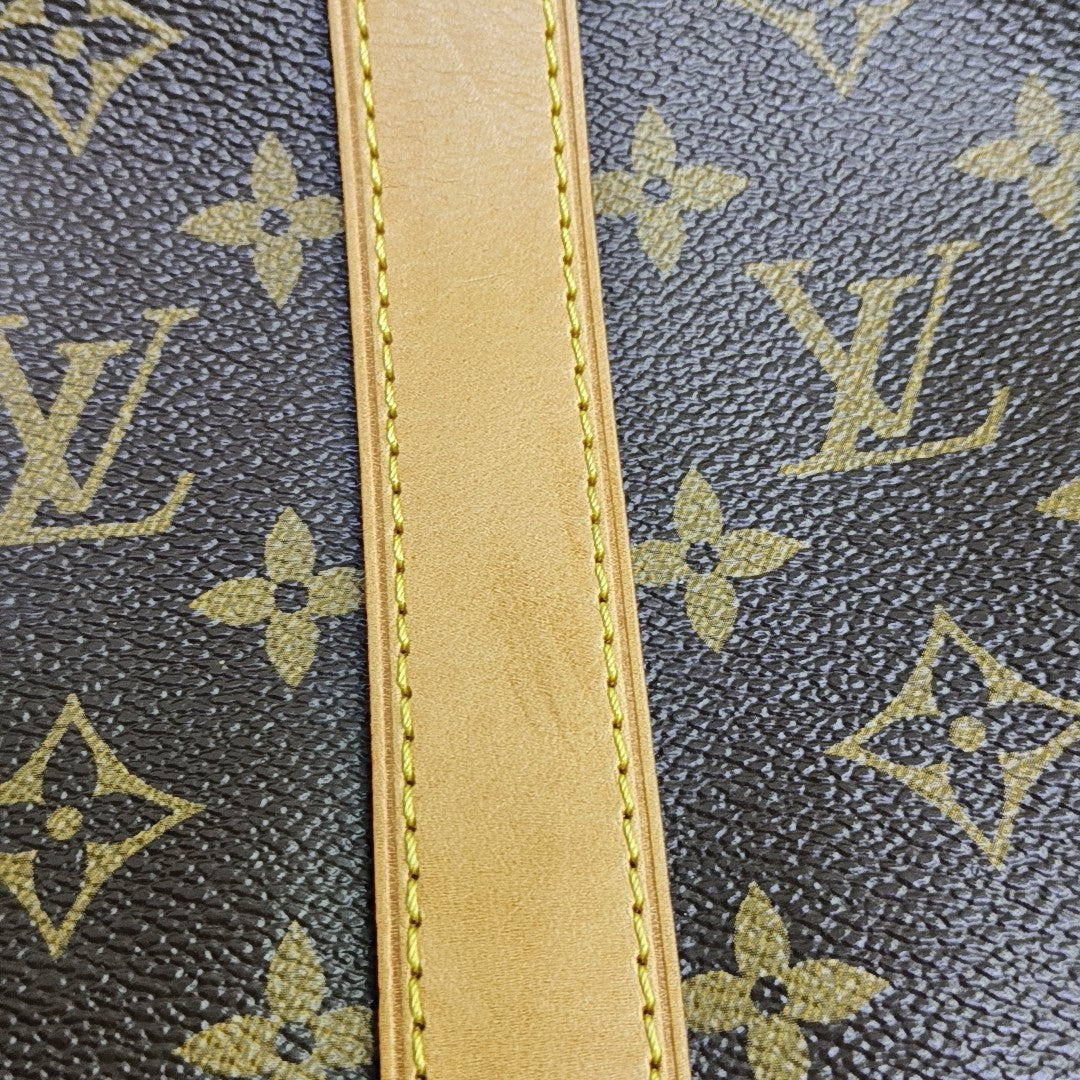 KEEPALL 45 Monogram Coated Canvas Brown