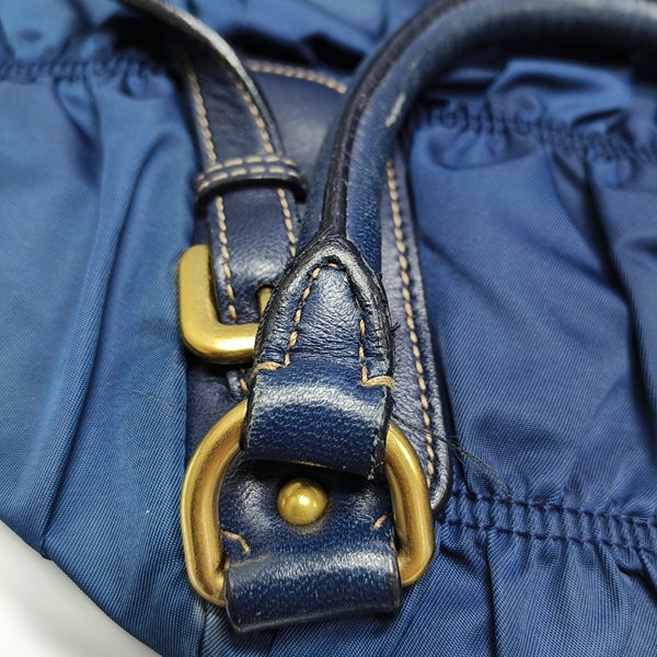 Gaufre Quilted Nylon Blue