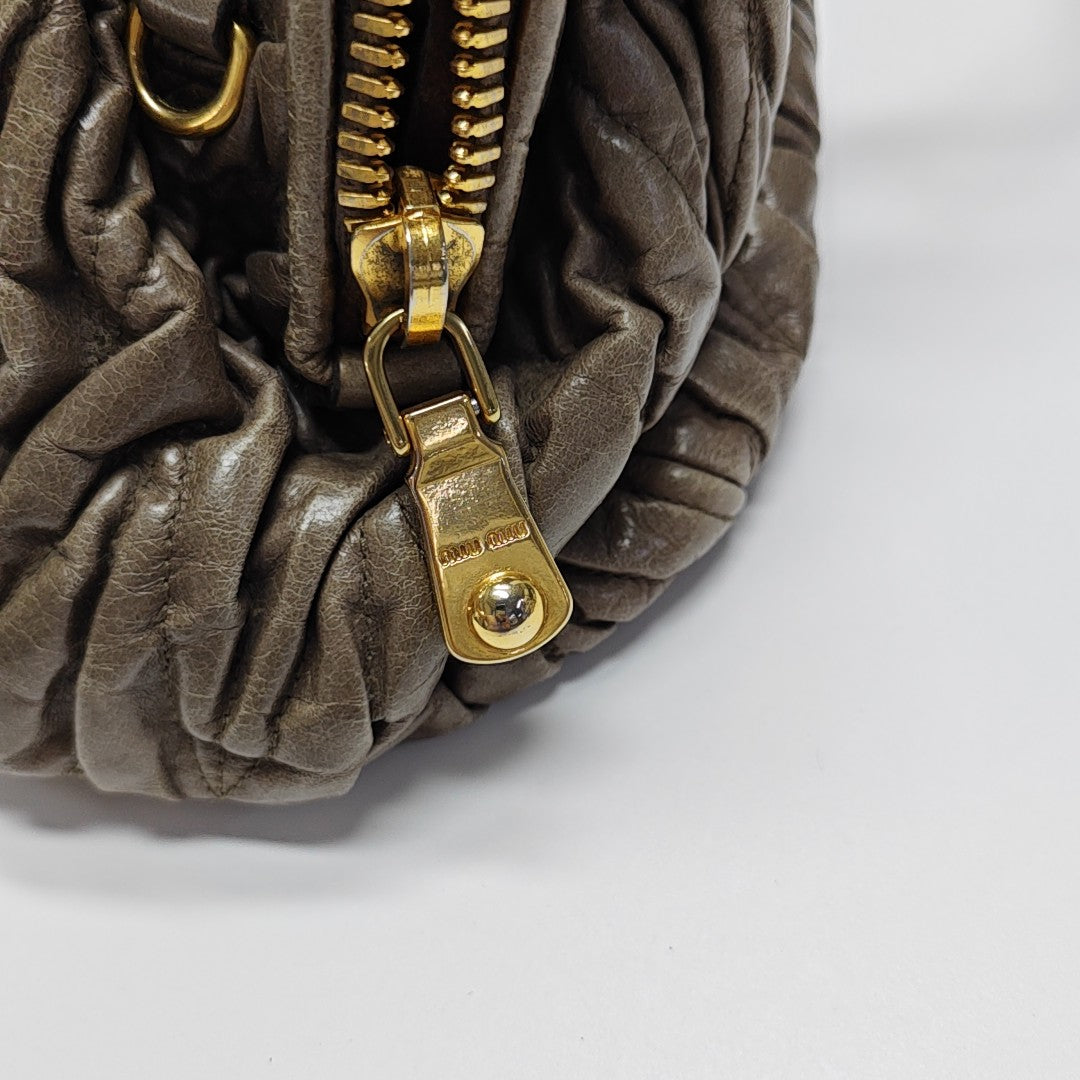 Madras Quilted Lambskin Green