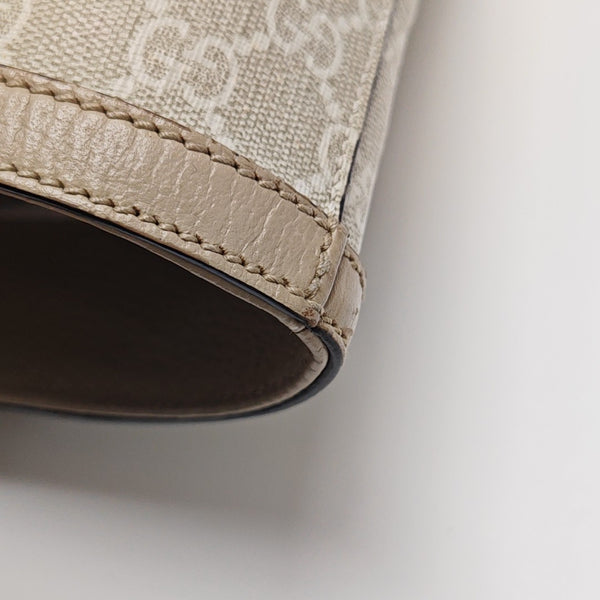 Ophidia Medium Monogram Coated Canvas Beige