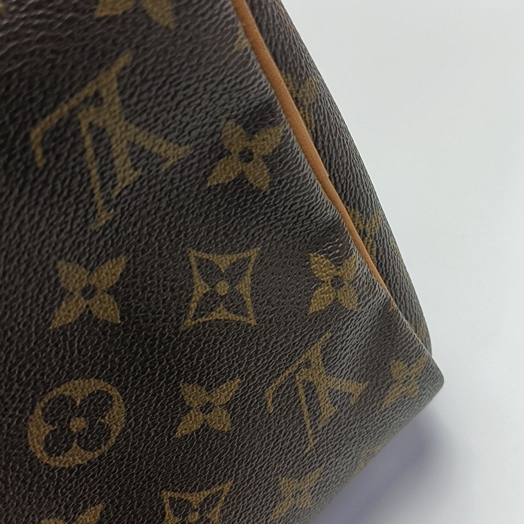 SPEEDY 30 Monogram Coated Canvas Brown