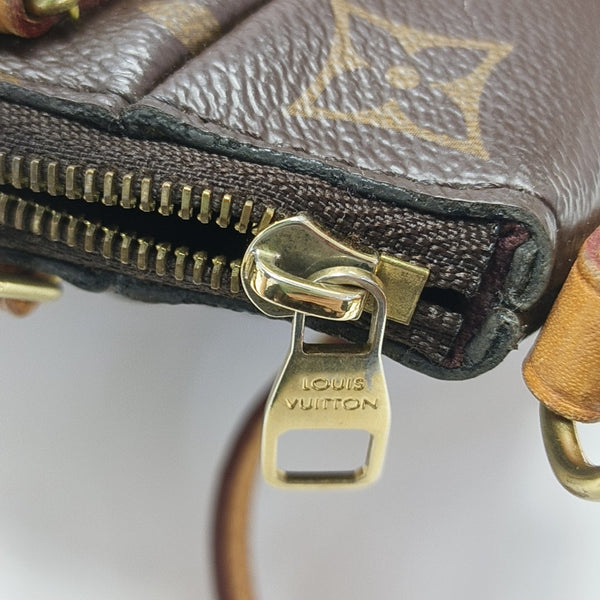 TURENNE Nano Monogram Coated Canvas Brown