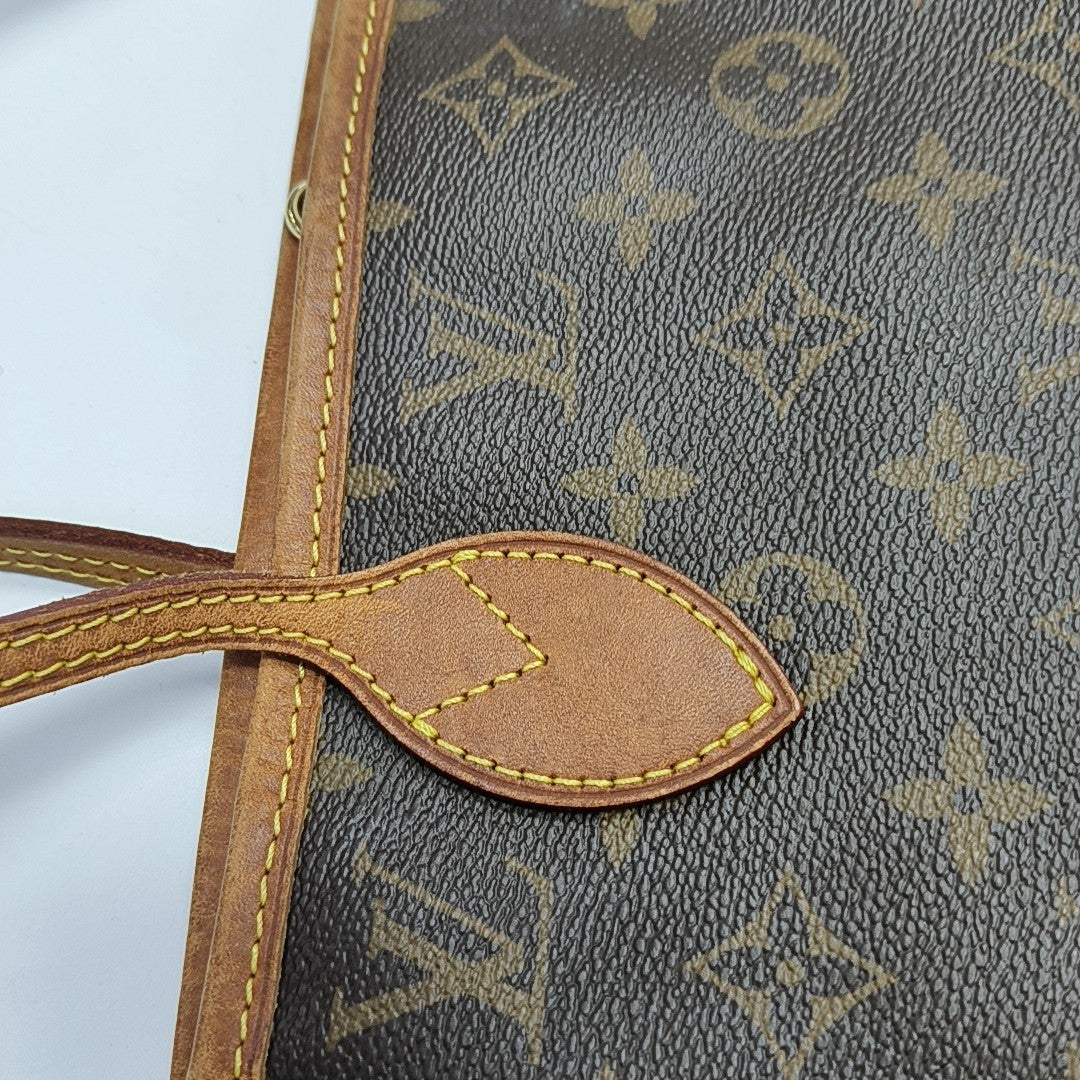 NEVERFULL MM Monogram Coated Canvas Brown