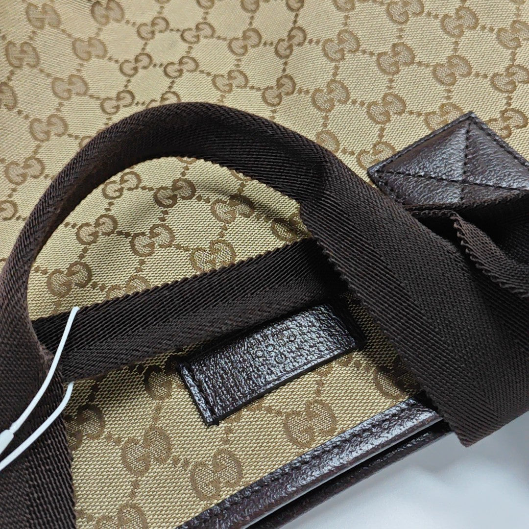 Monogram Canvas Tote Bag Brown