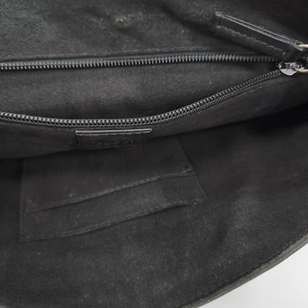 Coated Canvas Shoulder Bag Brown