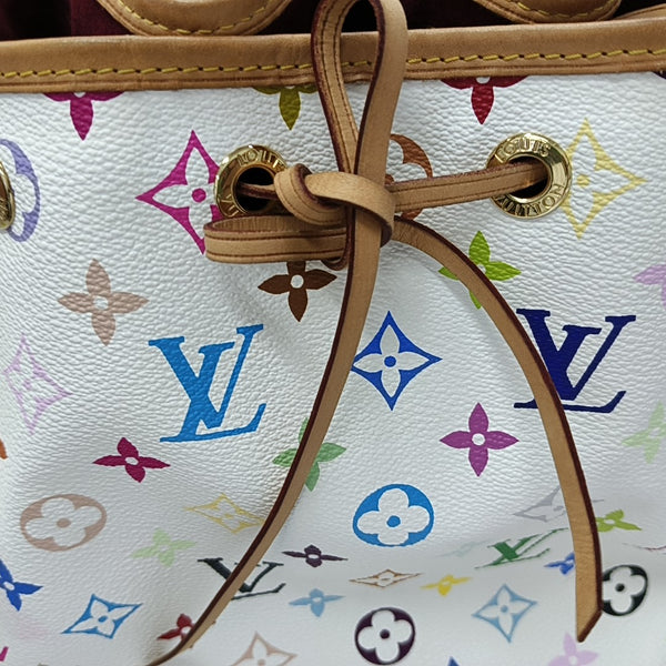 LV × TM NÉONOÉ MM Monogram Coated Canvas White