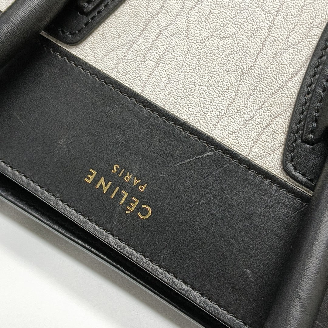 LUGGAGE Micro Calfskin White