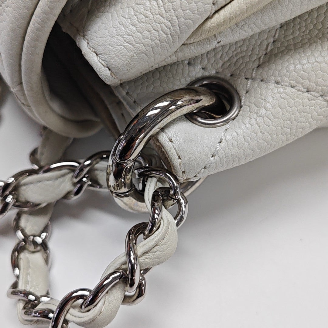 Quilted Grained Calfskin White