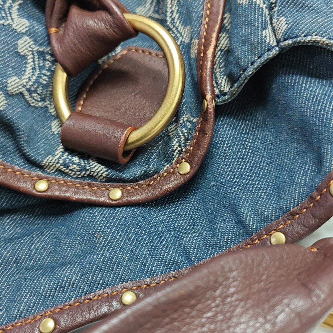 Canvas Top Handle Bag Blue