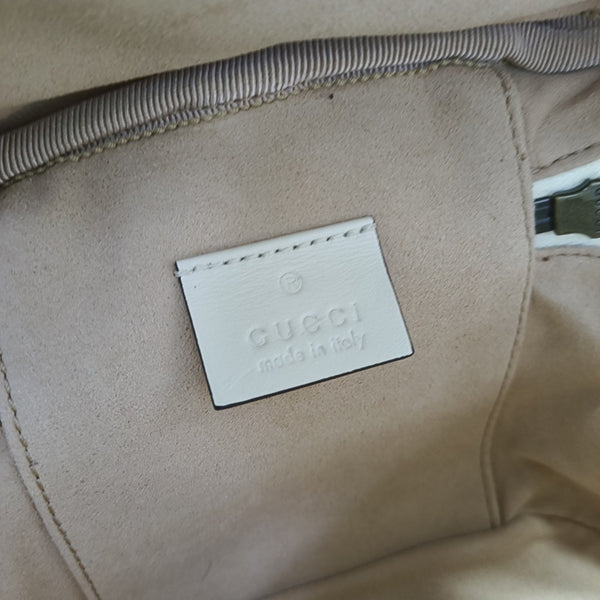 GG Marmont Mini Quilted Calfskin White