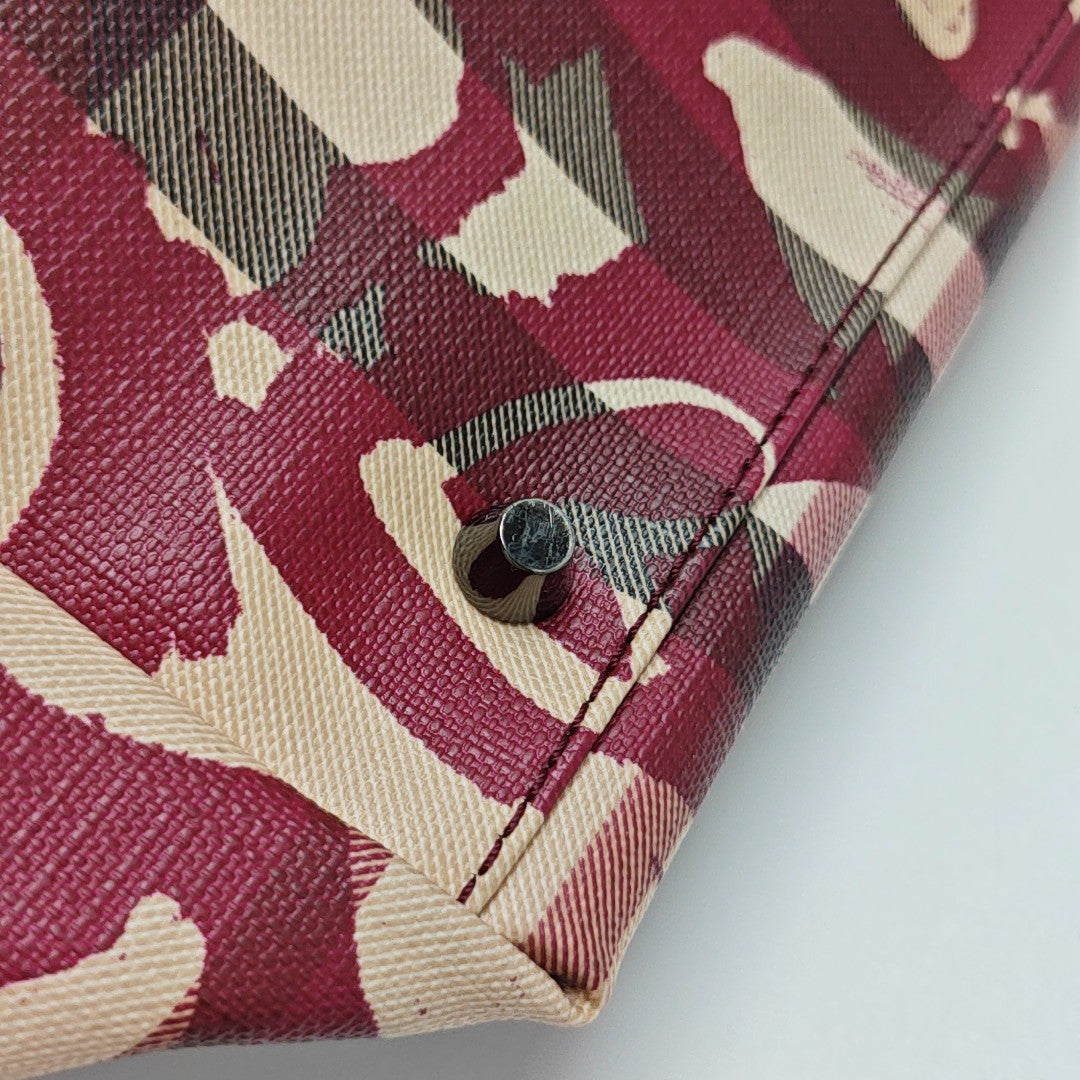 Coated Canvas Tote Bag Red
