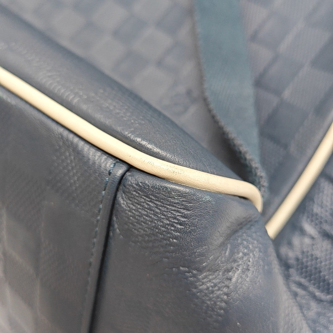 Damier Calfskin Backpack Blue