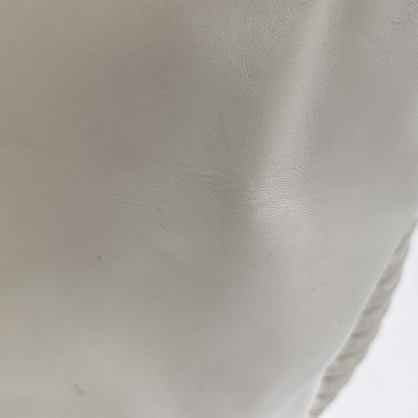Calfskin Top Handle Bag White