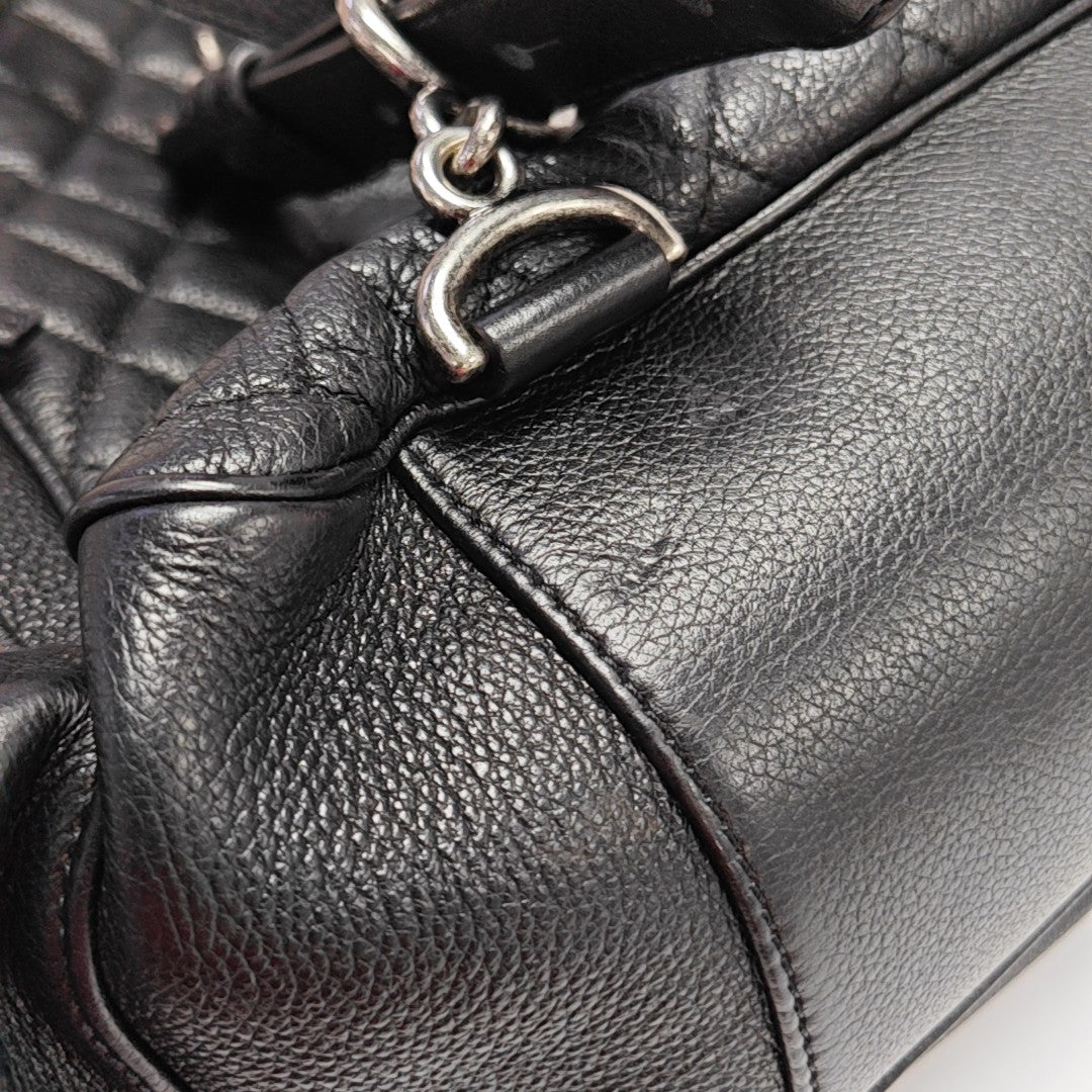 Quilted Grained Calfskin Black