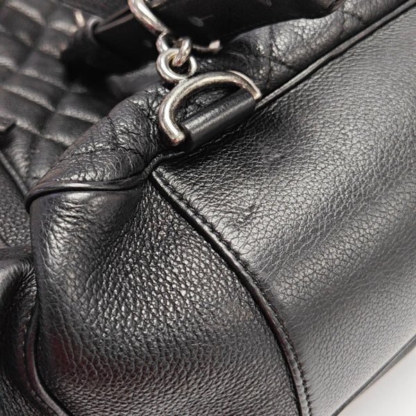 Quilted Grained Calfskin Black
