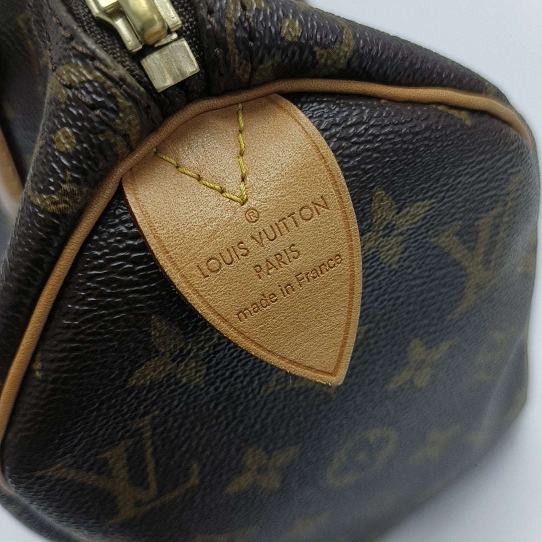 SPEEDY 25 Monogram Coated Canvas Brown