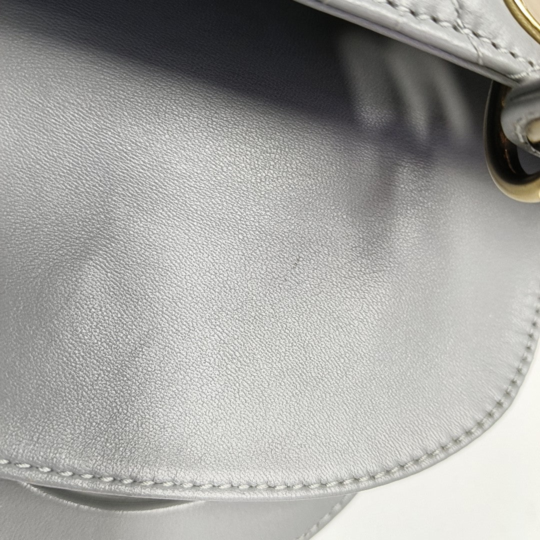 Lady Dior Small Cannage Lambskin Gray