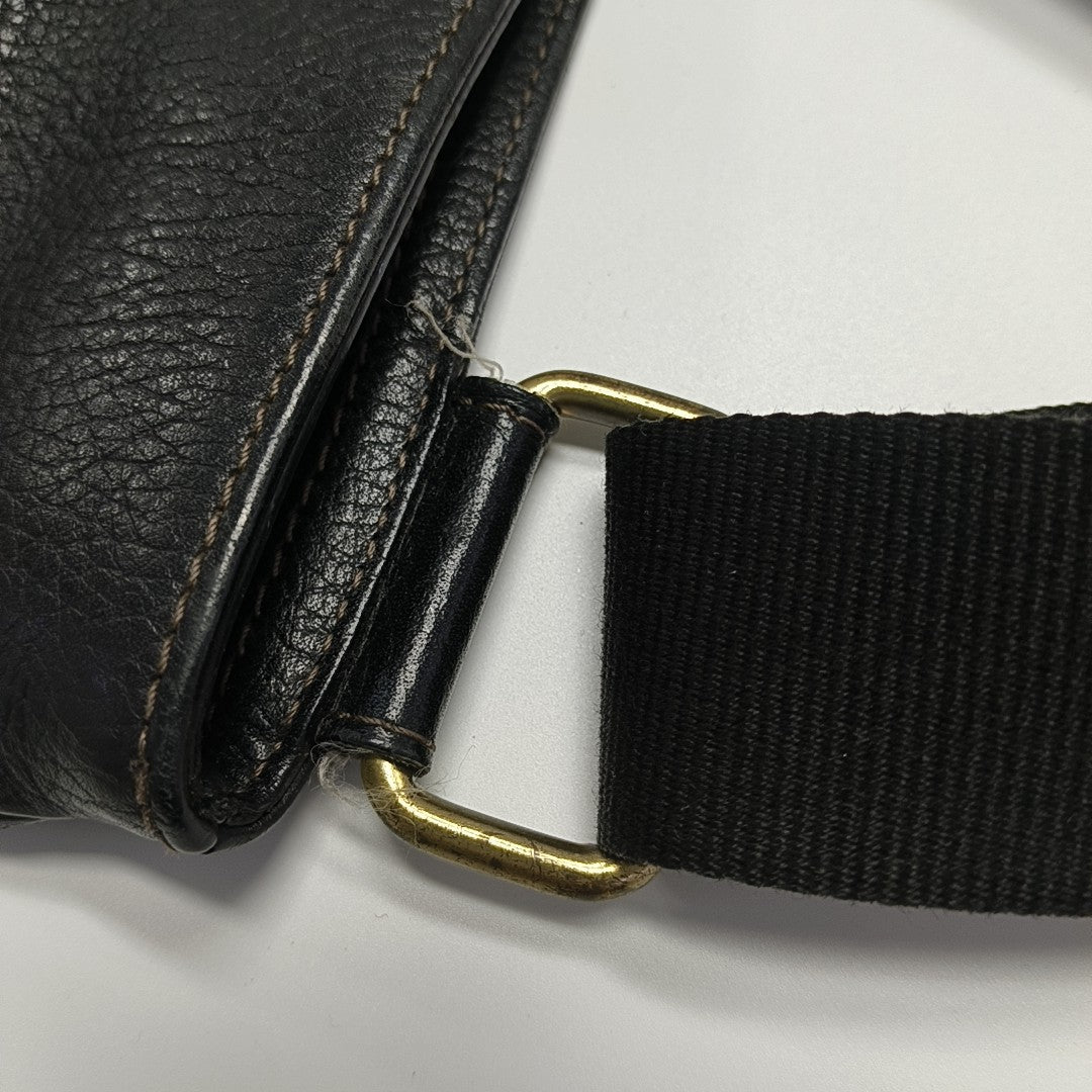 Calfskin Shoulder Bag Black