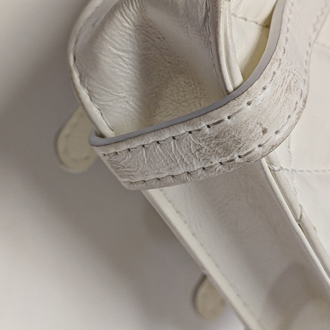 Quilted Calfskin Shoulder Bag Mini White