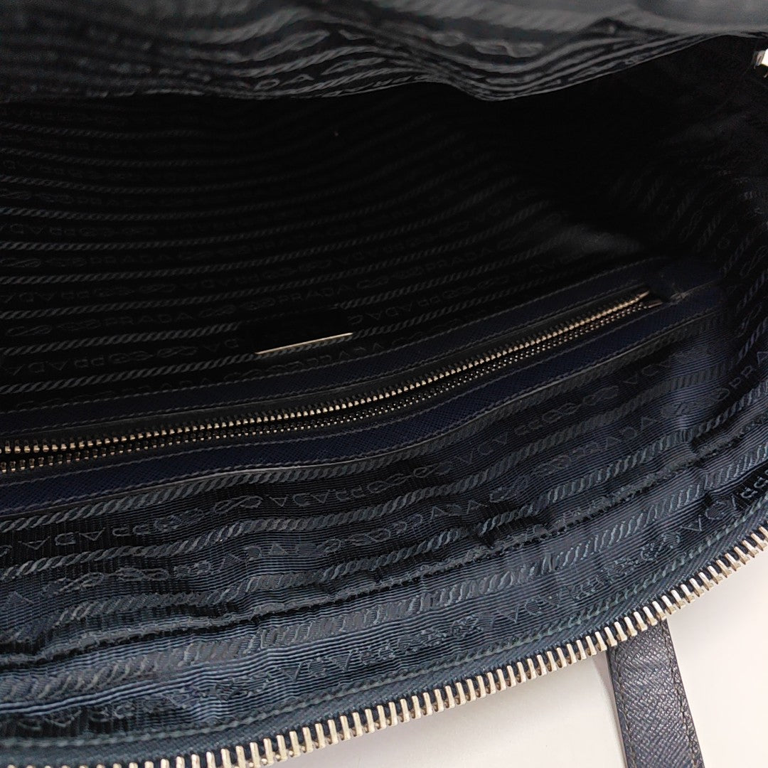 Calfskin Top Handle Bag Blue