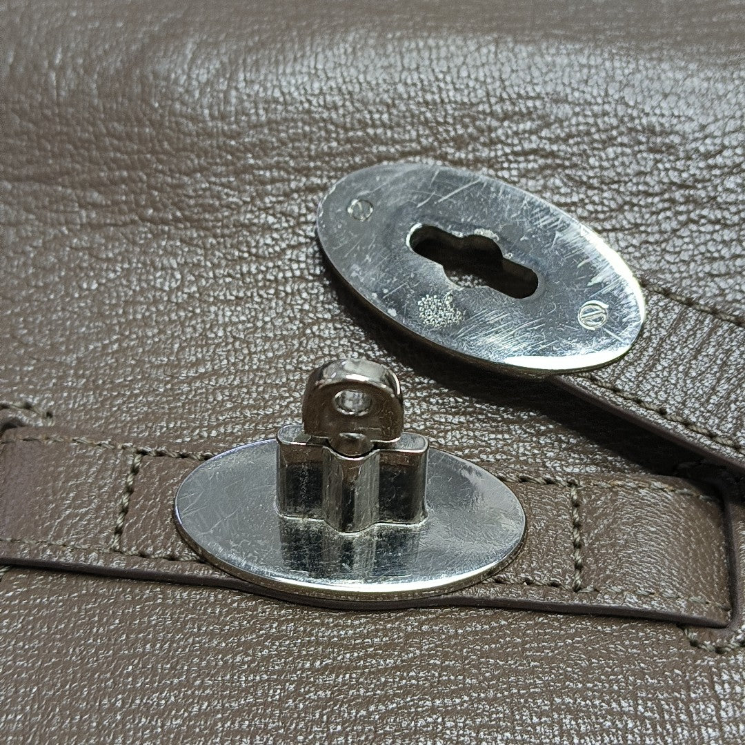 Calfskin Shoulder Bag Brown