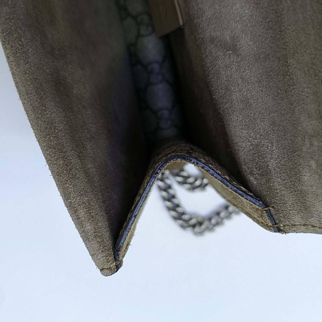 Dionysus Mini Monogram Coated Canvas Beige