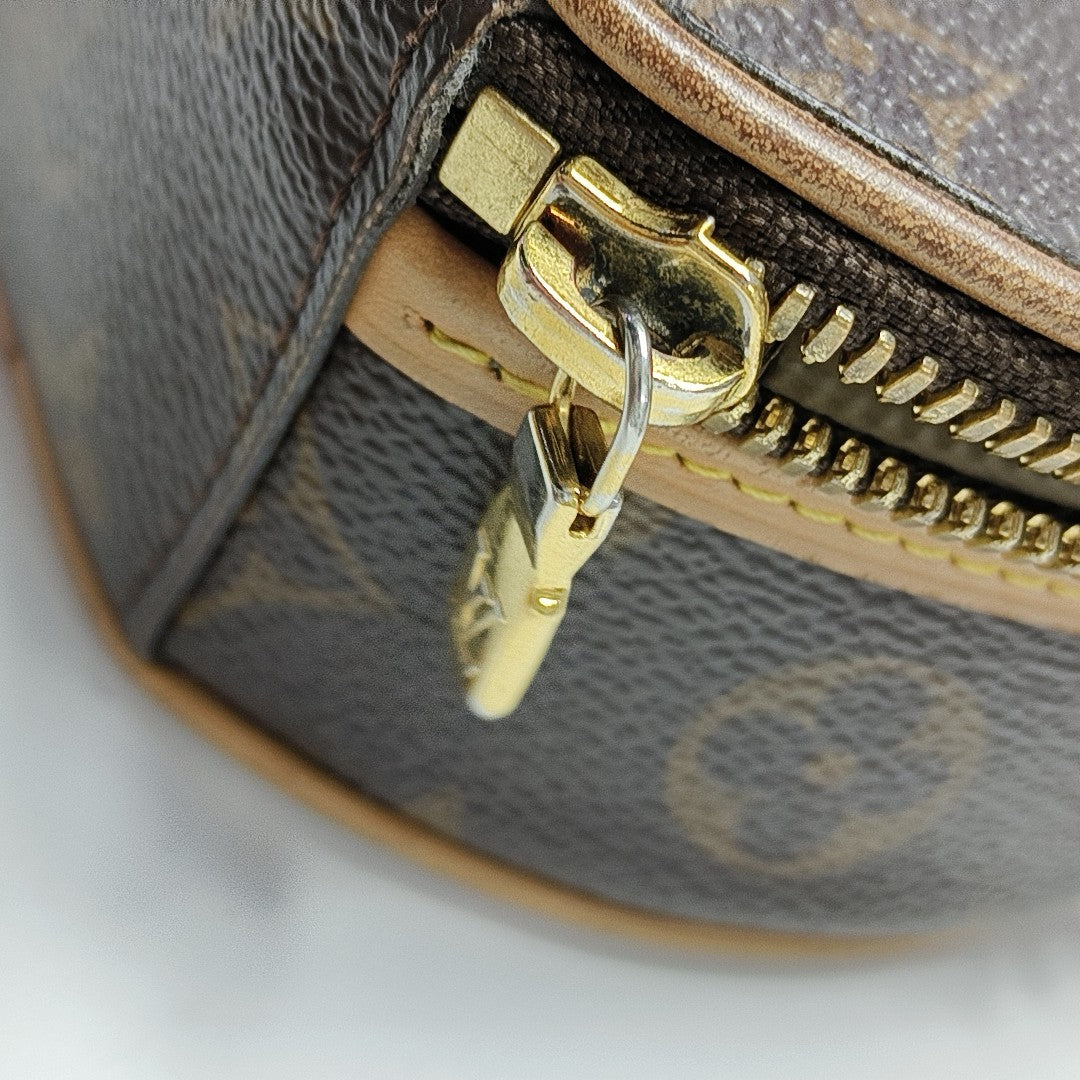 BOITE CHAPEAU Mini Monogram Coated Canvas Brown