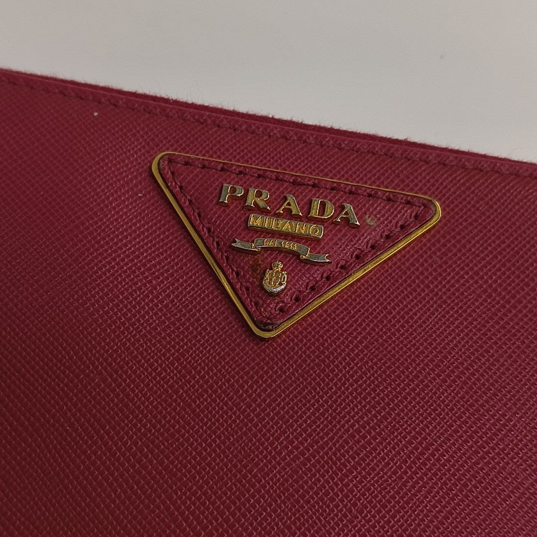 Zippy Wallet Saffiano Calfskin Red Wallet