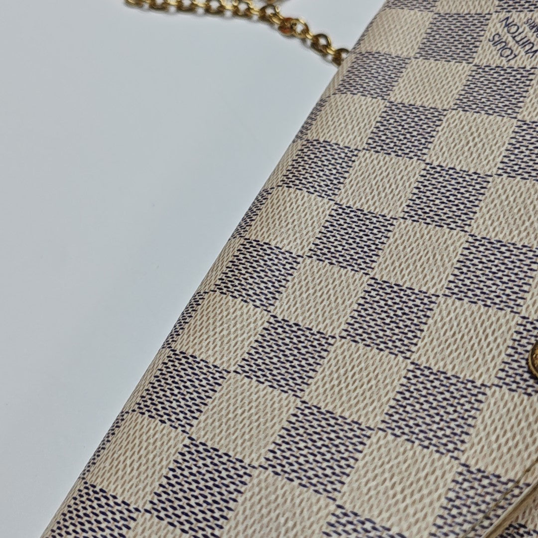 FÉLICIE Damier Azur Coated Canvas White