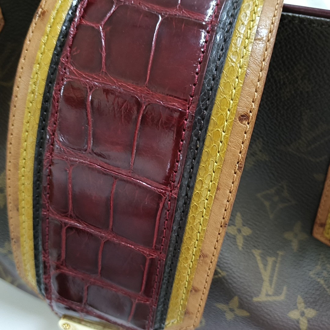 GRIET Monogram Coated Canvas Brown