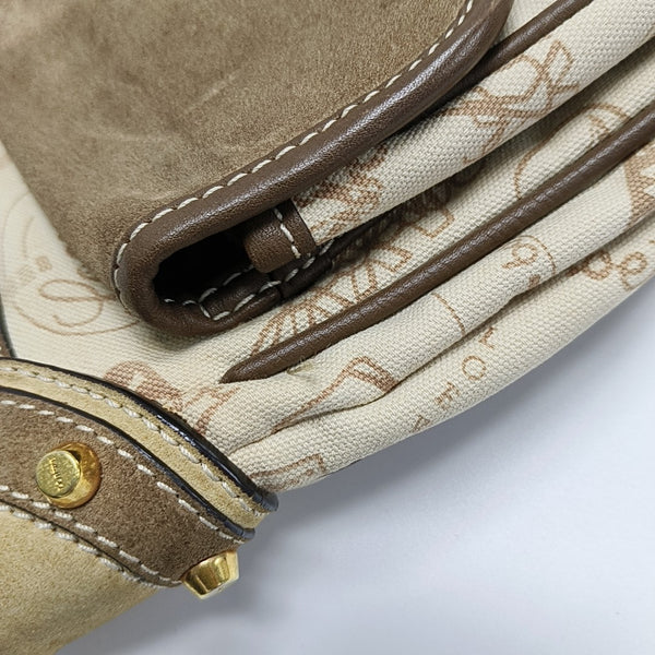 Monogram Canvas Shoulder Bag Beige