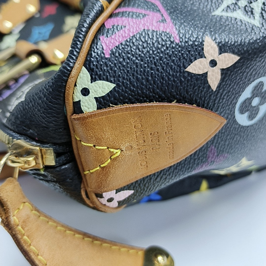 SPEEDY 30 Monogram Coated Canvas Black