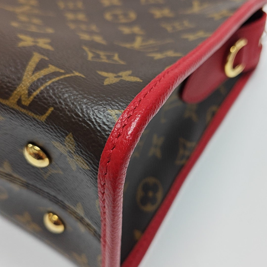POPINCOURT PM Monogram Coated Canvas Brown