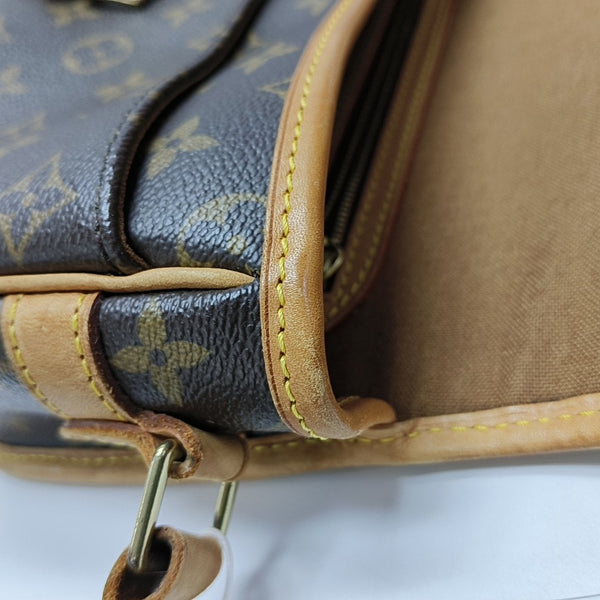 SOLOGNE PM Monogram Coated Canvas Brown
