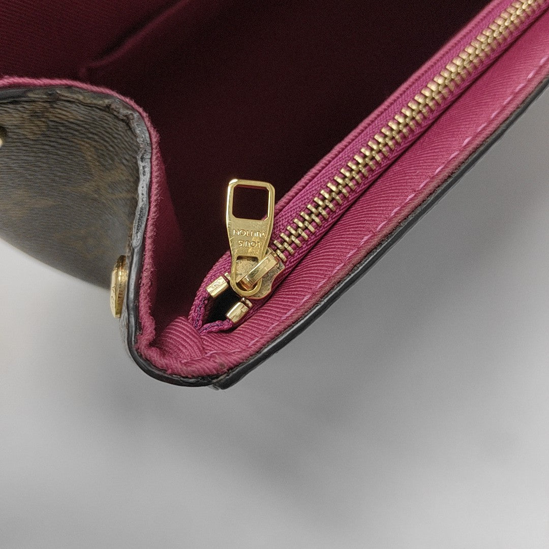 CLUNY PM Monogram Coated Canvas Brown