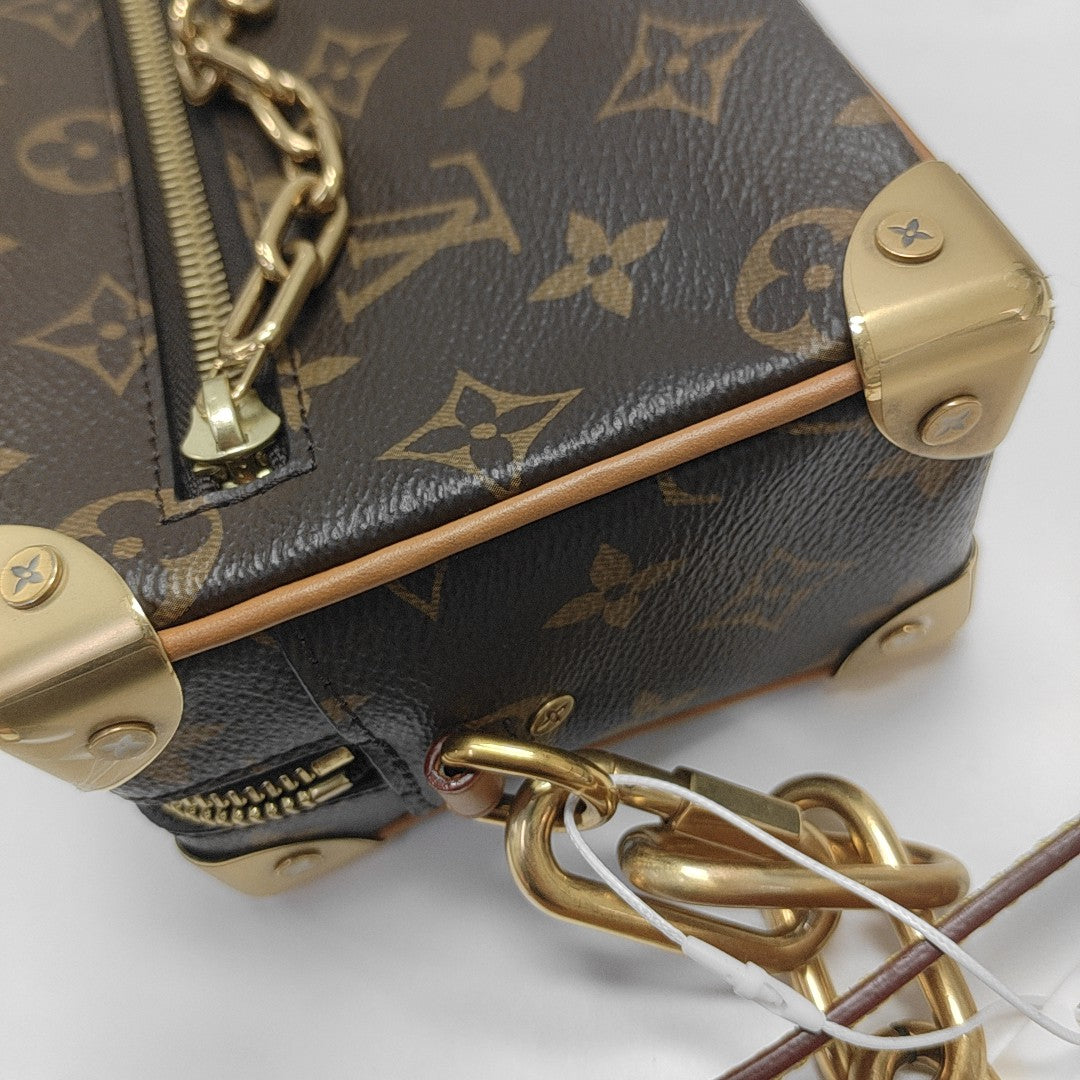 SOFT TRUNK Mini Monogram Coated Canvas Brown