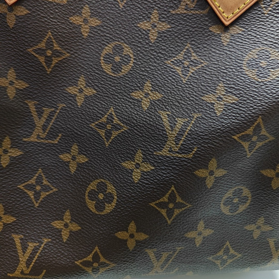 SPEEDY 30 Monogram Coated Canvas Brown