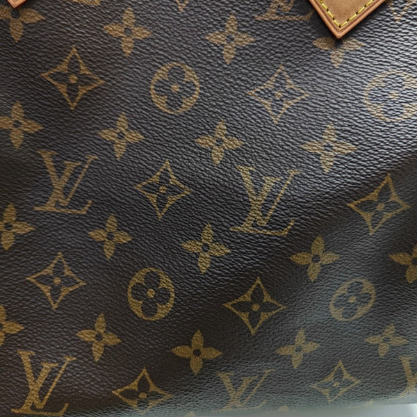 SPEEDY 30 Monogram Coated Canvas Brown