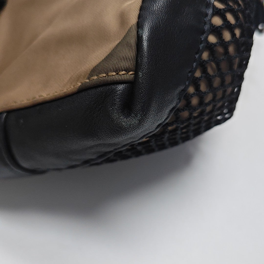 Nylon Shoulder Bag Brown